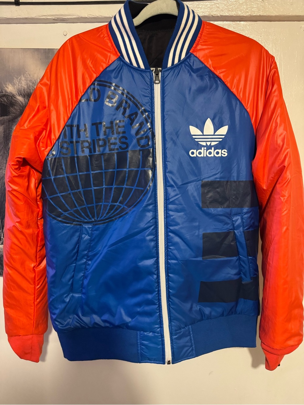 adidas originals Puffer Bomber Jacket reversible